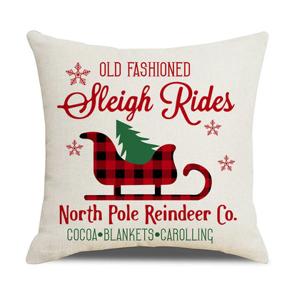 DecorBites™ Christmas Elk Letter Pillowcase 45x45cm for Living Room