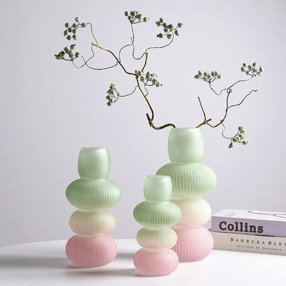DecorBites™ Glass Vase Geometric Gradient Flowerpot Terrarium Home Decoration