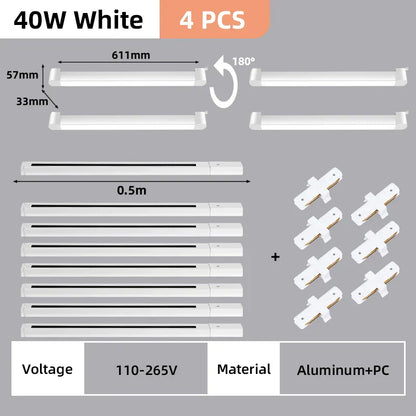 DecorBites™ LED Track Light Set for Home Decor - Modern Chandelier Lamp with Rail System