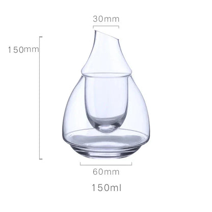 DecorBites™ Glass Wine Pot Transparent Sake Ice Jug Decanter Whiskey Dispenser