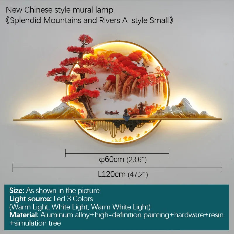 DecorBites™ LED Pine Landscape Wall Light for Home Decor