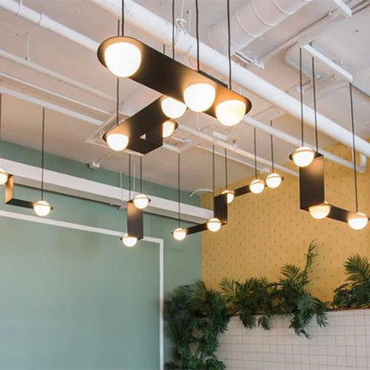 DecorBites™ Glass Ball Geometric Chandelier: Modern Nordic Kitchen Office Hanging Lamp