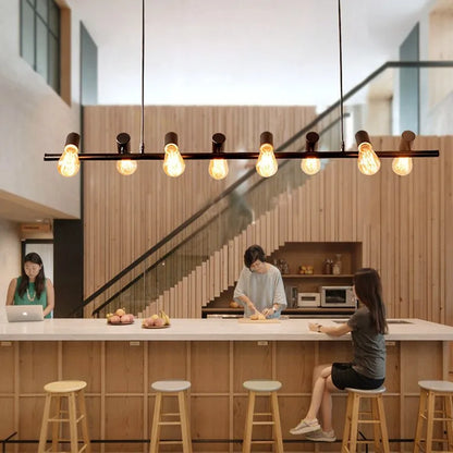 DecorBites™ Industrial Kitchen Island Chandelier Light for Living Room Dining Pendant Lamps E27