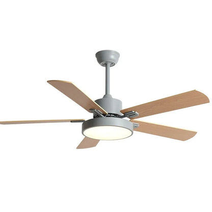 DecorBites™ 56" Wooden LED Ceiling Fan with Pure Copper Motor & 5-Blade Light
