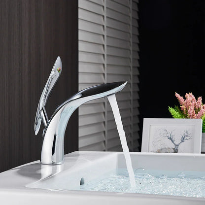 DecorBites™ Brass Washbasin Faucet: Nordic Style, Light Luxury, Simple Creative Design