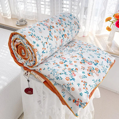 DecorBites™ Double Layered Soya Fibre Filling Quilt: Soft, Breathable, Grade A Maternal and Child Comforter