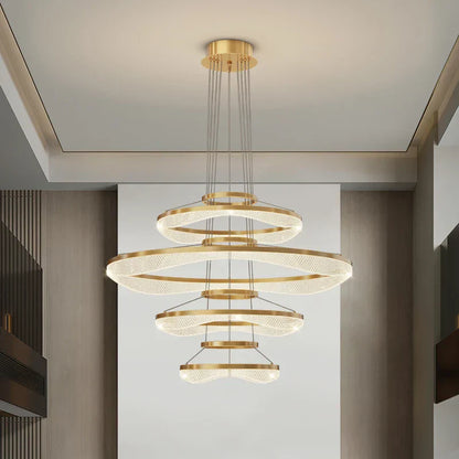 DecorBites™ Acrylic Living Room Chandelier Pendant Light Fixture_LED Hanging Lamp
