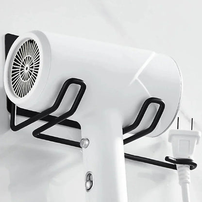 DecorBites™ Hair Care Organizer: Wall-Mounted Storage Shelf for Hair Dryer & Straightener