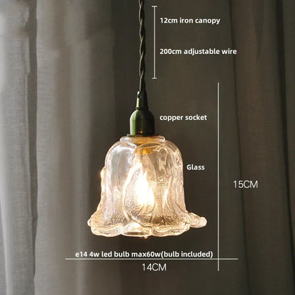 DecorBites™ Brass LED Pendant Light Fixture Clear Glass Nordic Modern Hanging Lamp