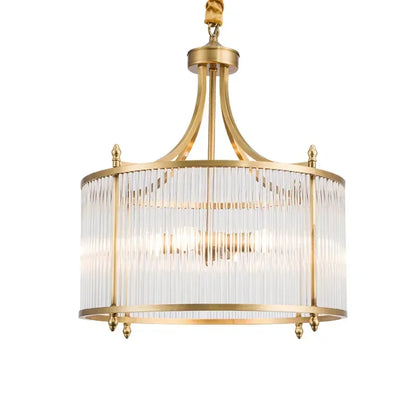™ Golden Copper Glass Chandelier LED Ceiling Pendant Light