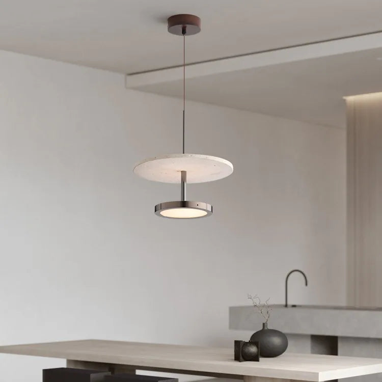 DecorBites™ Black Stone Pendant LED Chandelier for Elegant Home Décor