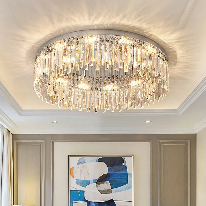 DecorBites™ Crystal Ceiling Lamp: Modern Minimalist Light Luxury for Home Indoor Lighting