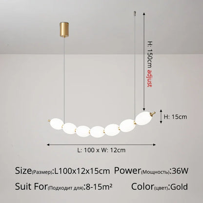 DecorBites™ Bead Nordic Chandelier: Stylish Dining Room Pendant Light for Bar Table Adding Ambiance