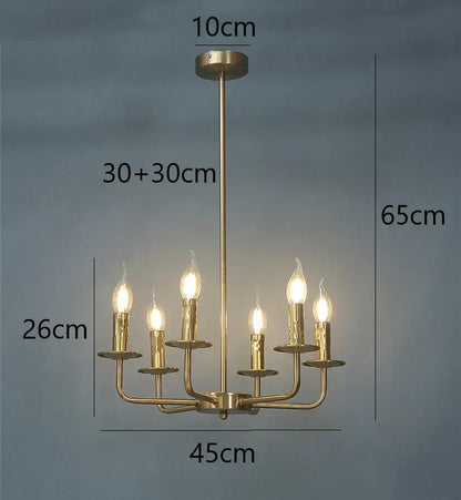 DecorBites™ Iron Art Chandelier Lights for Dining Living Room Kitchen - E14 Candle Fixtures