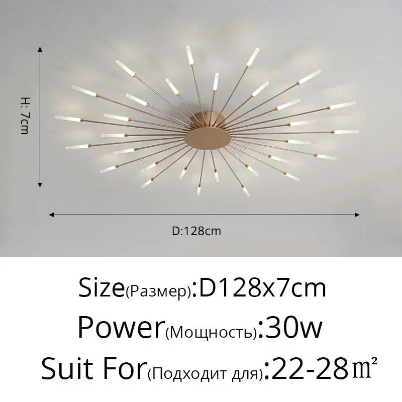 DecorBites™ Black Gold LED Chandelier: Modern Ceiling Pendant Lights for Home Living Room, Bedroom, Kitchen
