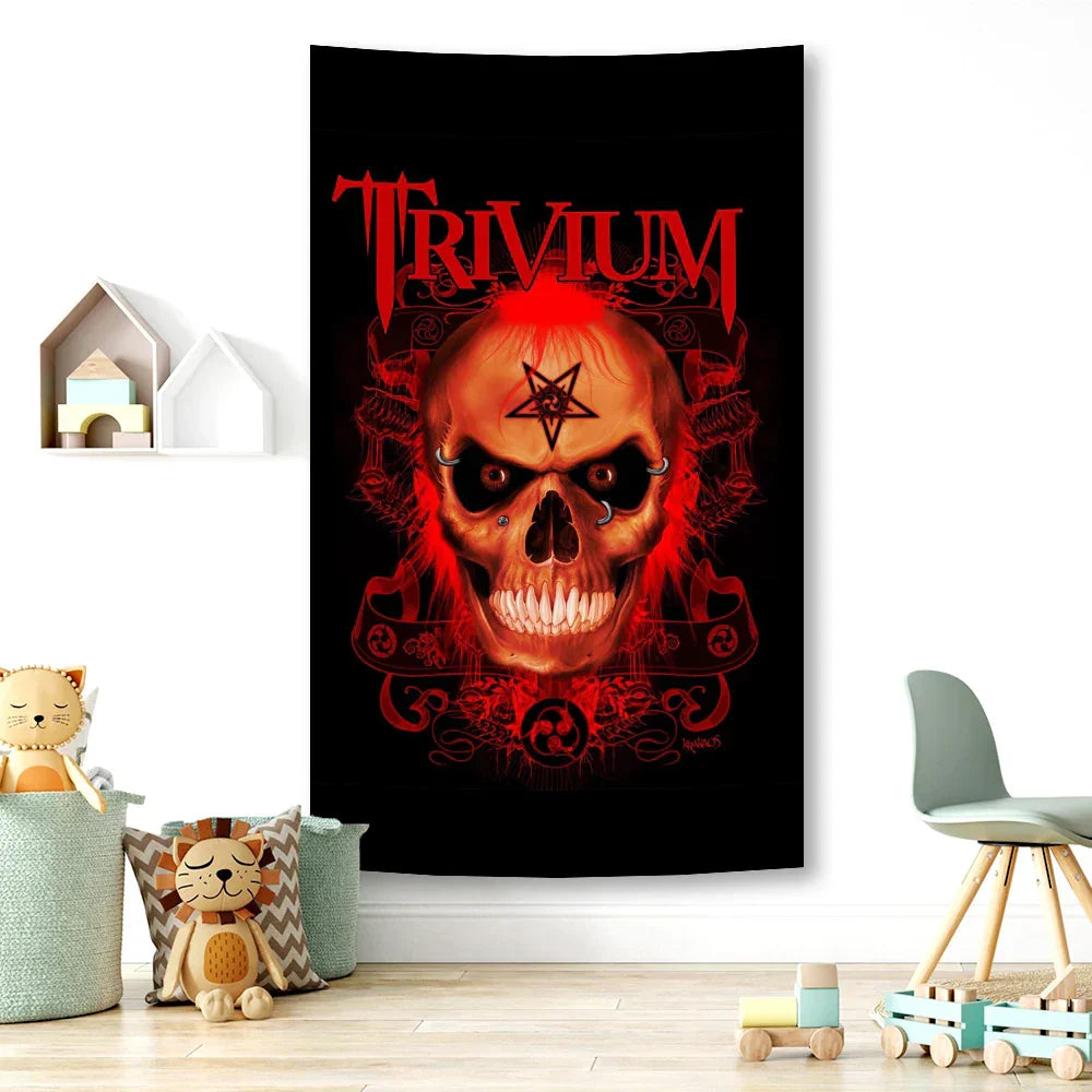 DecorBites™ Boho Band Tapestry Flag for Home Décor & Wall Art