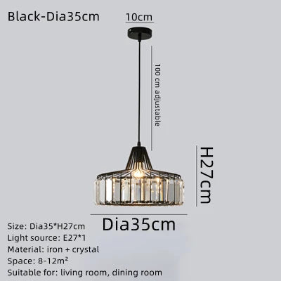 DecorBites™ Black LED Pendant Chandelier for Kitchen Dining Room, Modern Nordic Design