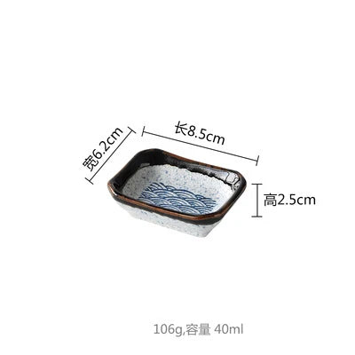 DecorBites™ Ceramic Japanese Porcelain Chopsticks Holder & Sauce Dish