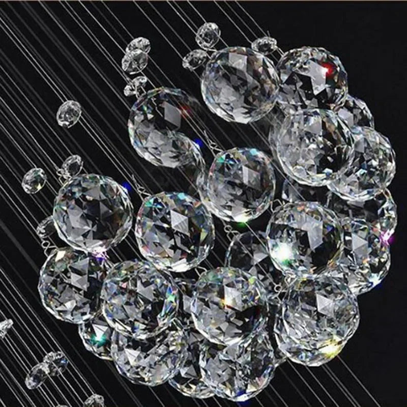 DecorBites™ Crystal Ball Design Chandelier Set - Large Elegant Lustre Lights D80xH300cm