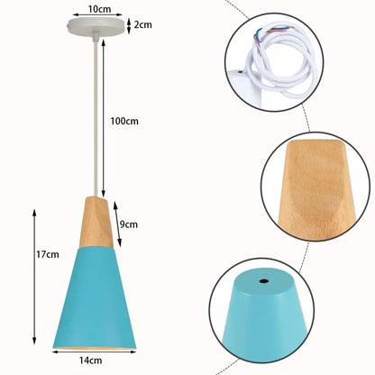 DecorBites™ Blue Nordic Pendant Lights E27 Modern Hanging Lamps for Living Dining Kitchen
