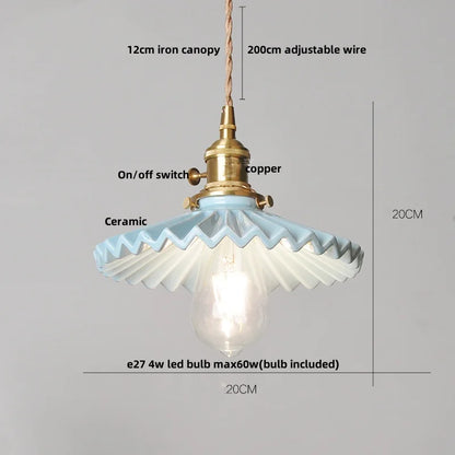 DecorBites™ Ceramic LED Pendant Light Fixture for Home Decor Minimalism Hanging Lamp