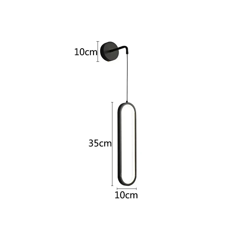 DecorBites™ Black Ring LED Wall Lamp - Modern Nordic Style Indoor Light Fixture