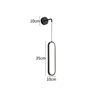 DecorBites™ Black Ring LED Wall Lamp - Modern Nordic Style Indoor Light Fixture