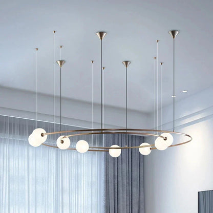 DecorBites™ LED Round Chandelier Pendant Light for Ceiling Living Room Bedroom Decor