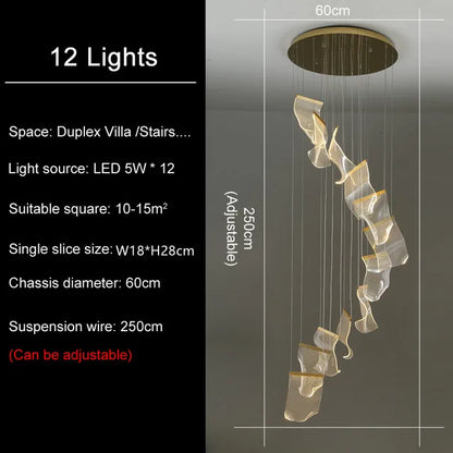 DecorBites™ LED Light Ceiling Chandelier for Modern Home Decor & Ambient Lighting