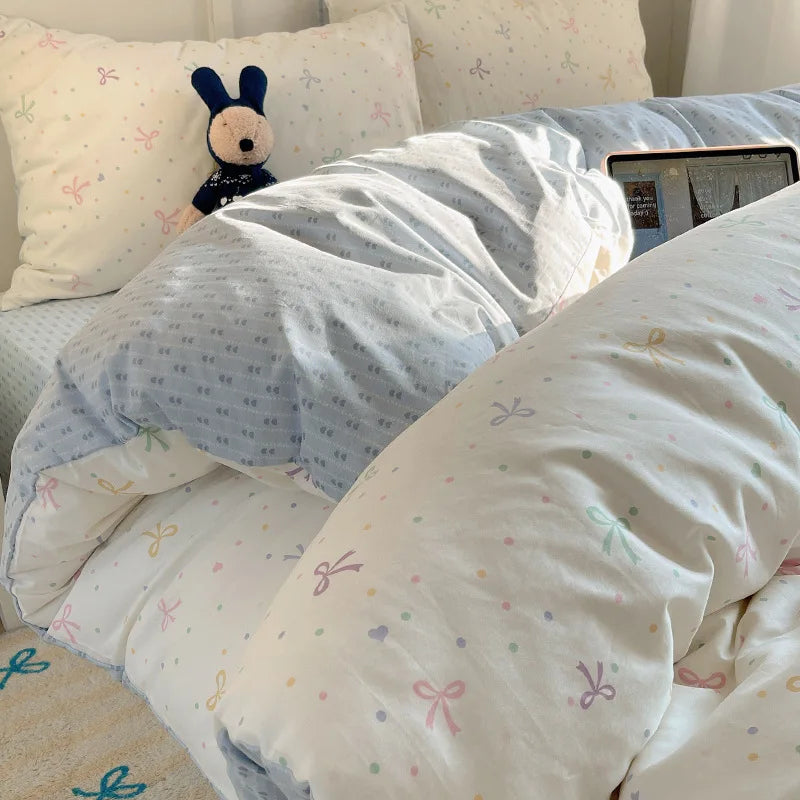 DecorBites™ Cotton Cartoon Printed Bedding Set for All Seasons