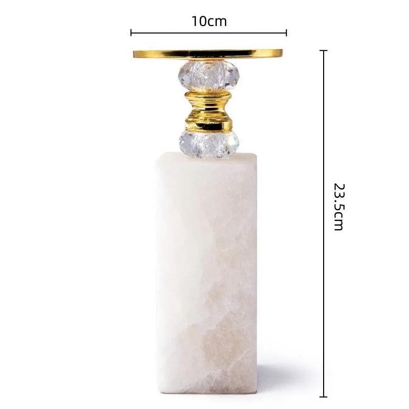 DecorBites™ Gold Marble Candle Holder Candelabrum Wedding Decor Desktop Accessories