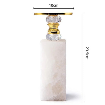DecorBites™ Gold Marble Candle Holder Candelabrum Wedding Decor Desktop Accessories