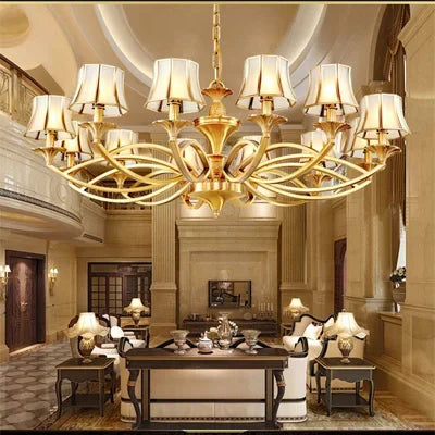 DecorBites™ Copper Villa Chandelier Retro Staircase Lighting Home Decor