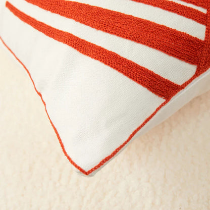 DecorBites™ Embroidered Leaf Pillow Cover 45x45cm Blue Green Red Home Decor Sofa Couch
