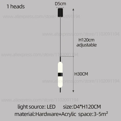 DecorBites™ LED Staircase Chandelier Ceiling Living Room Lighting Decoration