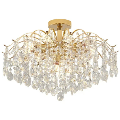 DecorBites™ Crystal LED Chandelier Ceiling Lamp Modern Living Room Bedroom Light