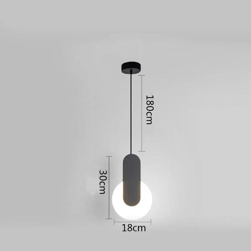 DecorBites™ Black Ring Pendant Lamp Dimmable LED Ceiling Hanging Light