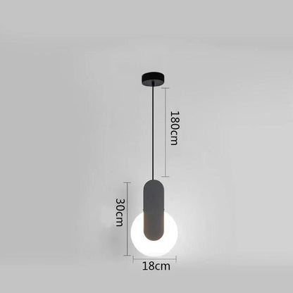 DecorBites™ Black Ring Pendant Lamp Dimmable LED Ceiling Hanging Light