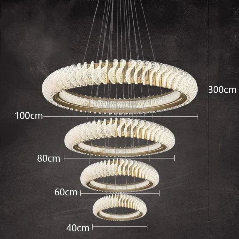 DecorBites™ Crystal Chandelier: Elegant Living & Dining Room Pendant Lighting