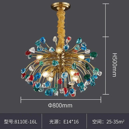 DecorBites™ Crystal Chandelier LED Lighting Fixture for Dining Room & Kitchen Island