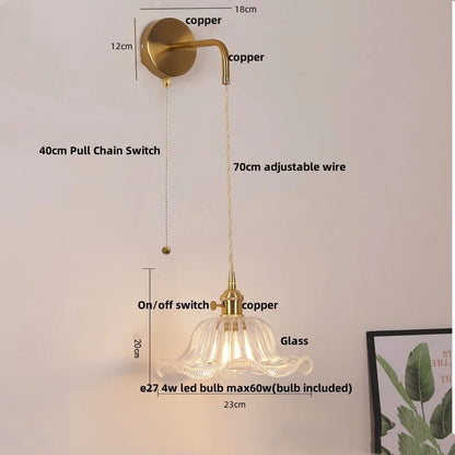 DecorBites™ LED Wall Lights Bar Bedroom Study Clear Glass Bedside Lamp Modern Stair Light Fixtures