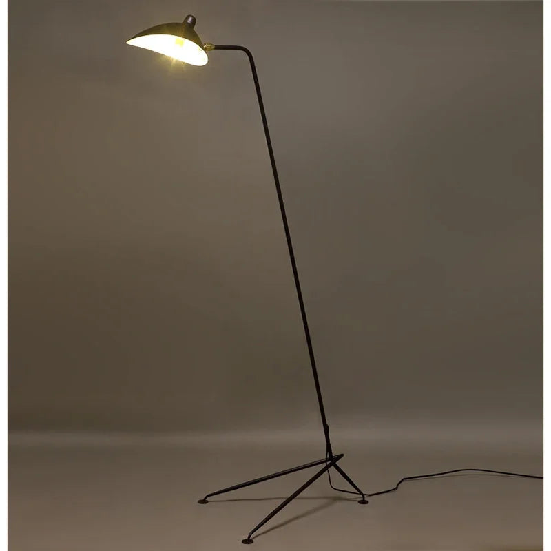 DecorBites™ Black Aluminum Nordic LED Floor Lamp for Living Room, Bedroom - Standing Tall E27 Light
