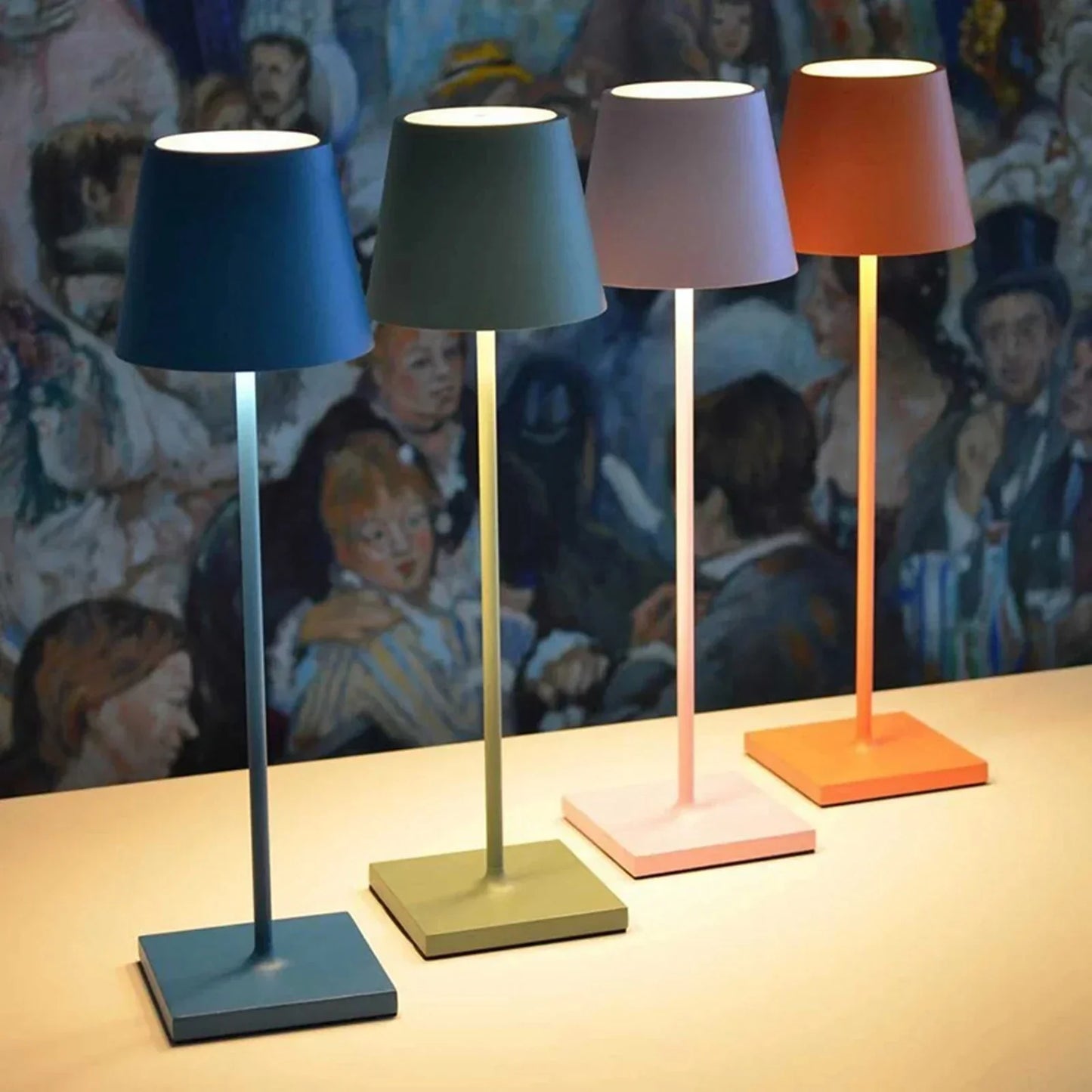 DecorBites™ Acrylic Crystal Art LED Table Lamp - Rechargeable Cordless Design