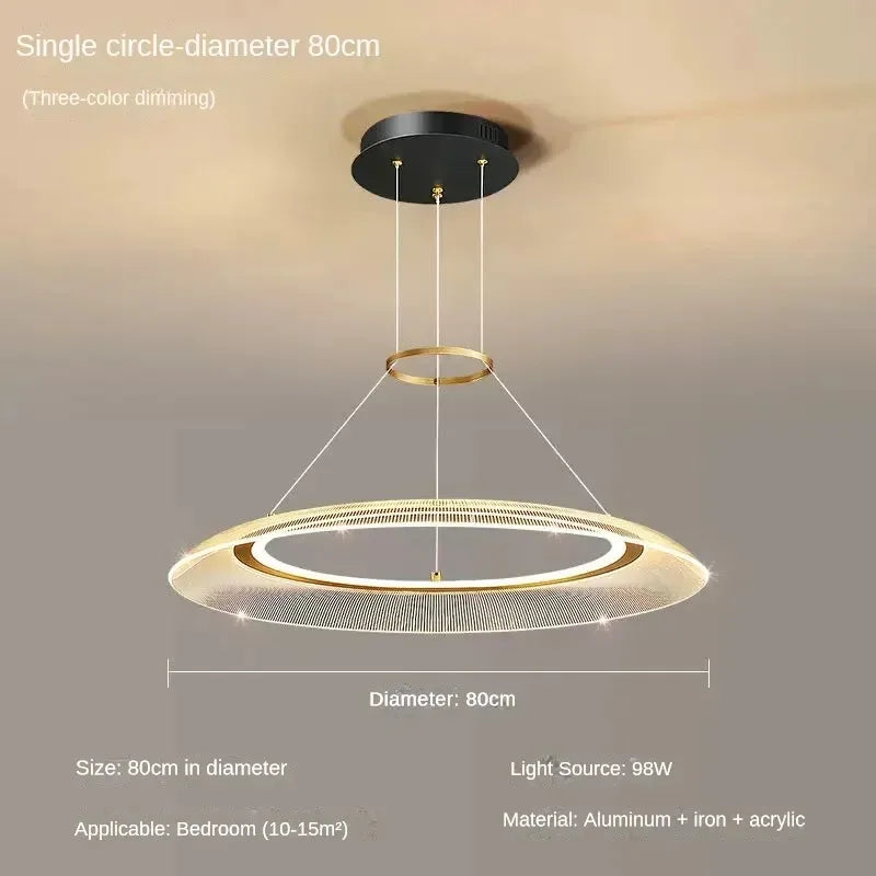 DecorBites™ LED Luxury Ring Chandelier for Living Room Decoration
