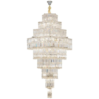 DecorBites™ Crystal Chandelier for Living Room in European Duplex Villa with Post-Modern Hall Luxury