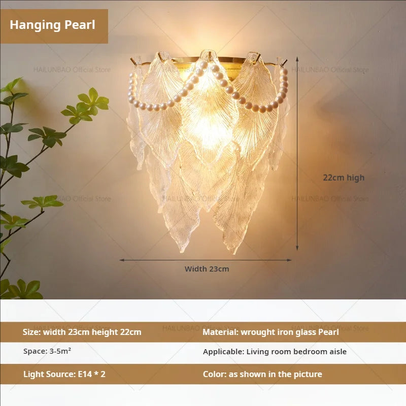 DecorBites™ Luxe Crystal Glass Wall Lamp for Aisle, Living Room, Bedroom & Corridor Lighting
