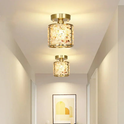 DecorBites™ Column Glass Crystal Ceiling Light for Nordic Modern Home Decor