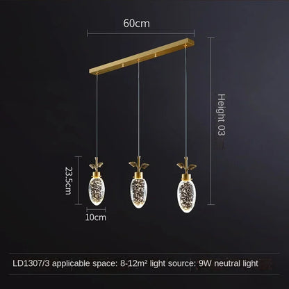 DecorBites™ Crystal Chandelier: Modern Luxury LED Lighting for Home, Restaurant, Bedroom - Nordic Style