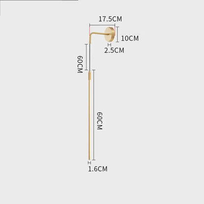 DecorBites™ Copper Wall Lamp: Modern Minimalist Bedroom Stairway Light