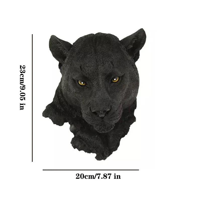 DecorBites™ Animal Head Wall Hanger: Decorative Resin Wildlife Hook Rack Statue